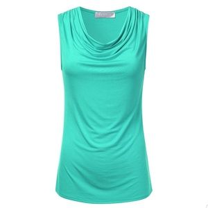 Cowlneck top /color mint green